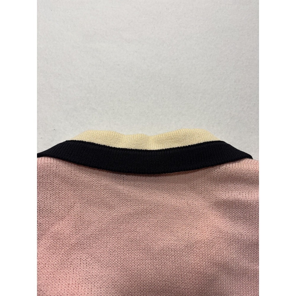 St. John Sweater Womens 6 Pink Collared Button Front Long Knit Cardigan - Picture 10 of 13